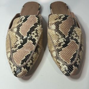 Madewell Snakeskin Print Mules